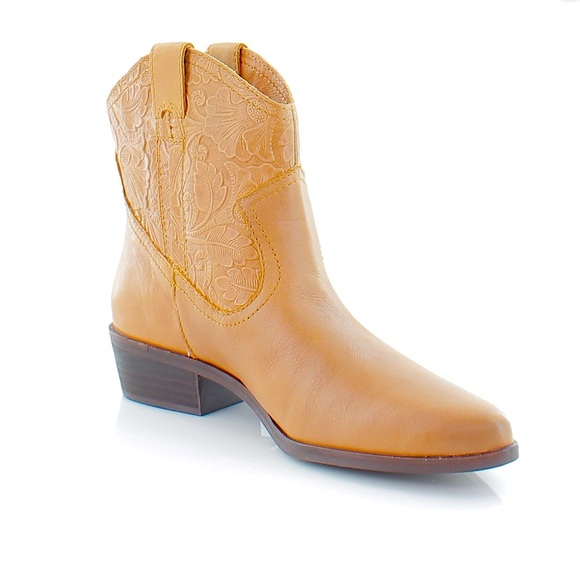 NWOT Lucky Brand Hadrya Women's Western Booties Latte Size 7 1/2 M - Picture 6 of 7